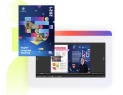 Education teaching materials flipbook in fullscreen reader