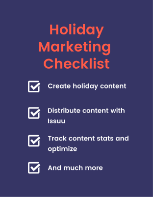 Holiday checklist showing checks marked in boxes