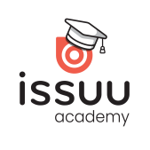 Issuu Academy with the orange Issuu logo